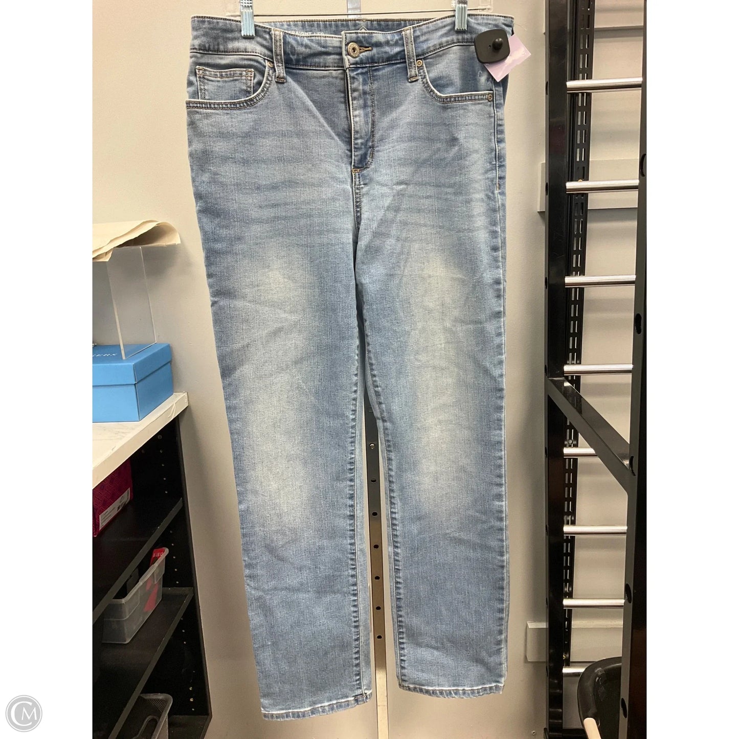Jeans Straight By St Johns Bay In Blue Denim, Size: 12