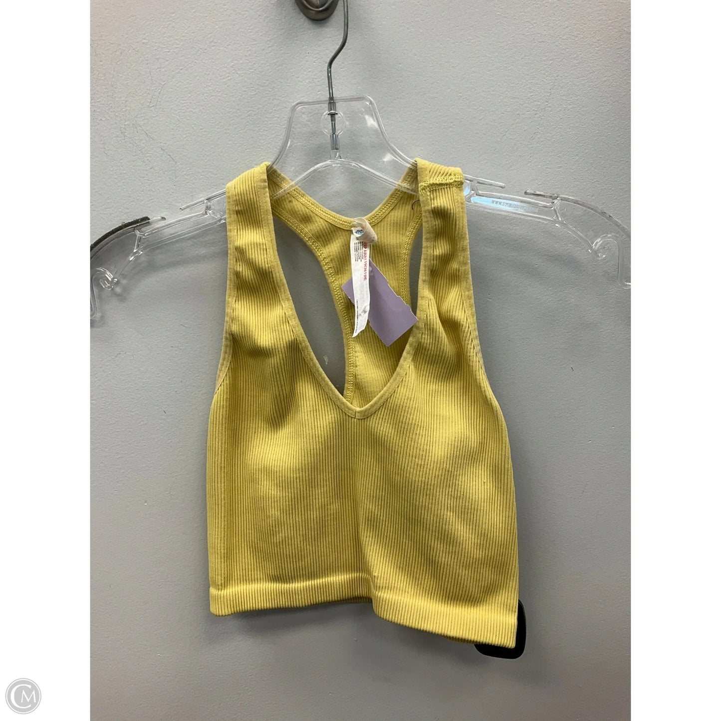 Athletic Tank Top By Free People In Yellow, Size: L