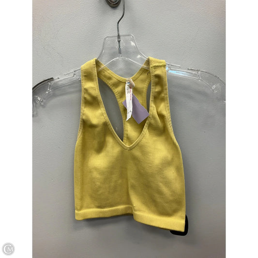 Athletic Tank Top By Free People In Yellow, Size: L