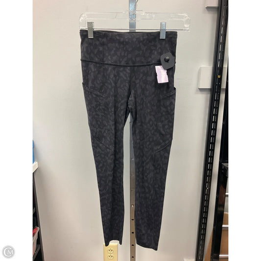 Athletic Leggings By Lululemon In Black & Grey, Size: 4