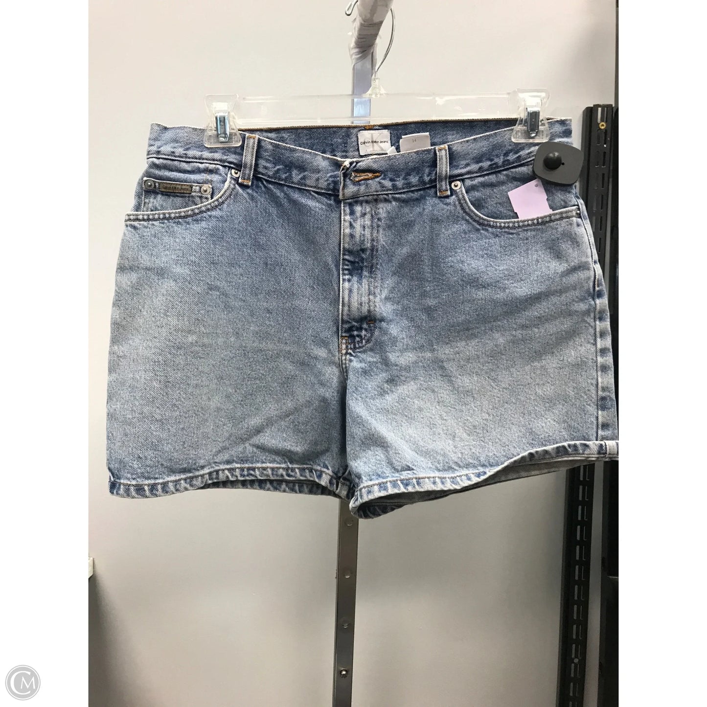 Shorts By Calvin Klein In Blue Denim, Size: 14