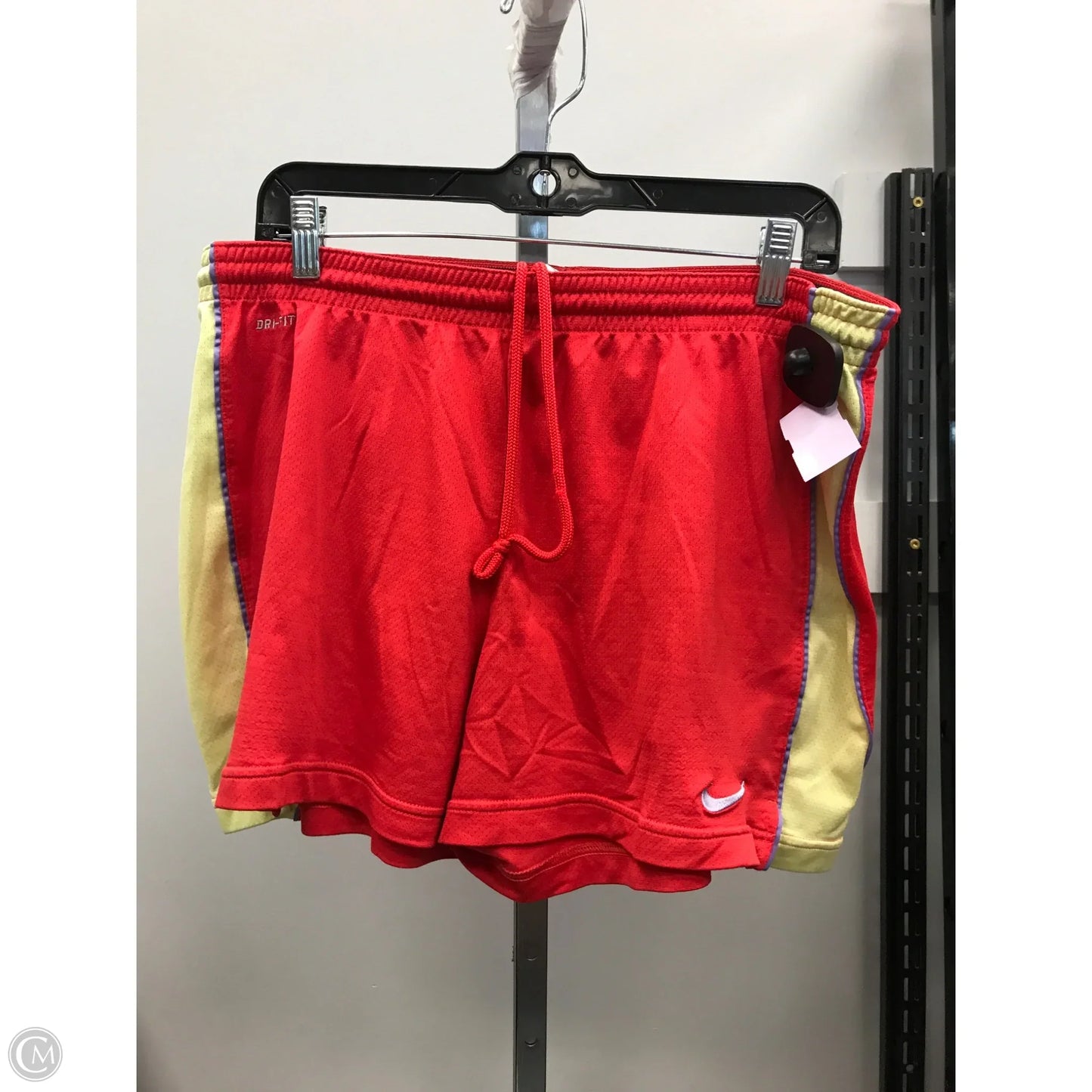 Athletic Shorts By Nike Apparel In Red & Yellow, Size: Xl