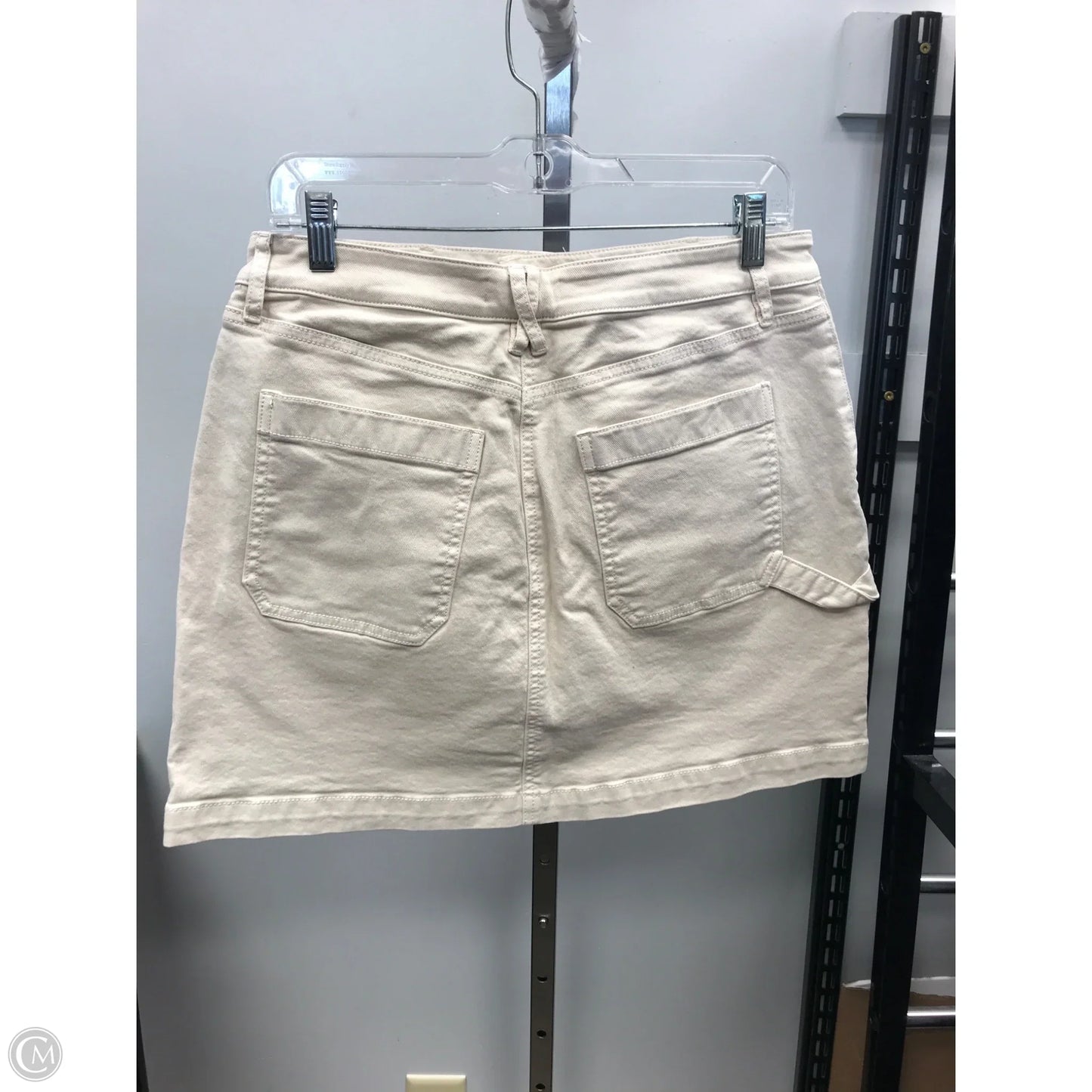 Skirt Mini & Short By Loft In Cream Denim, Size: 8