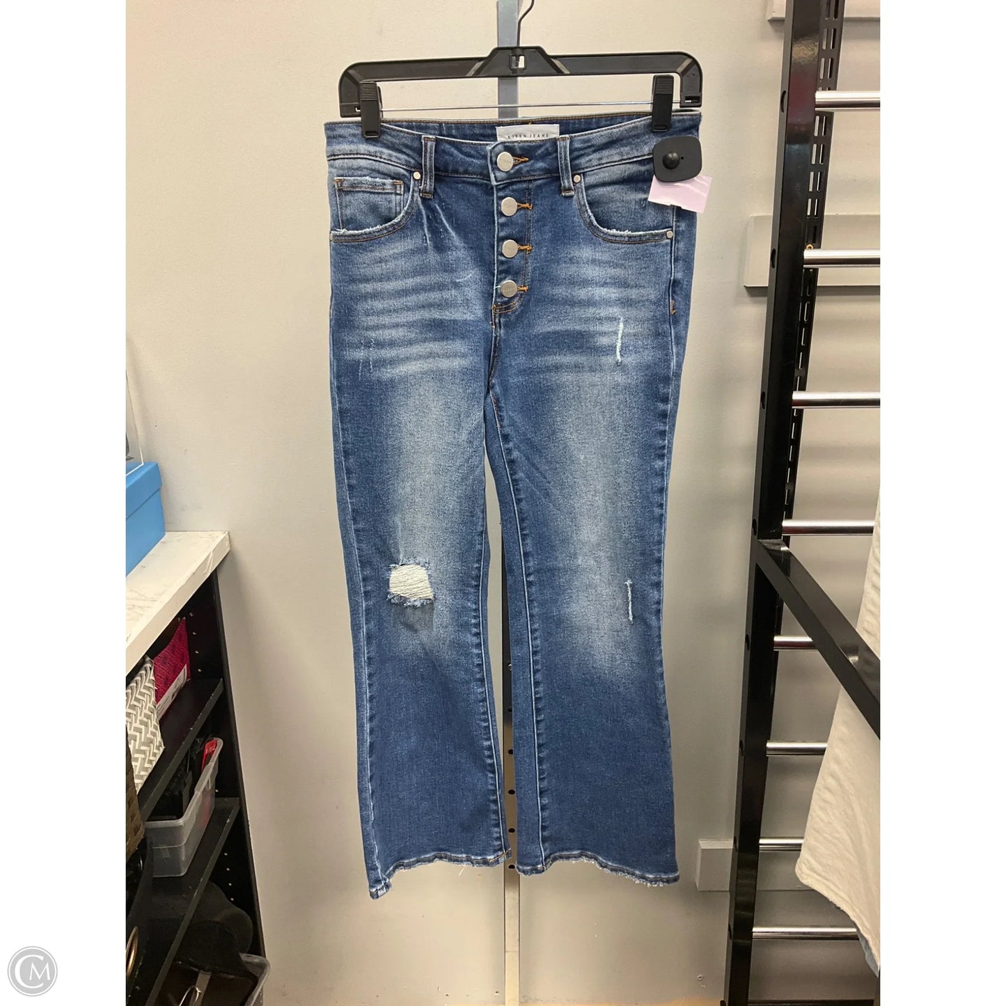 Jeans Flared By Risen In Blue Denim, Size: 4