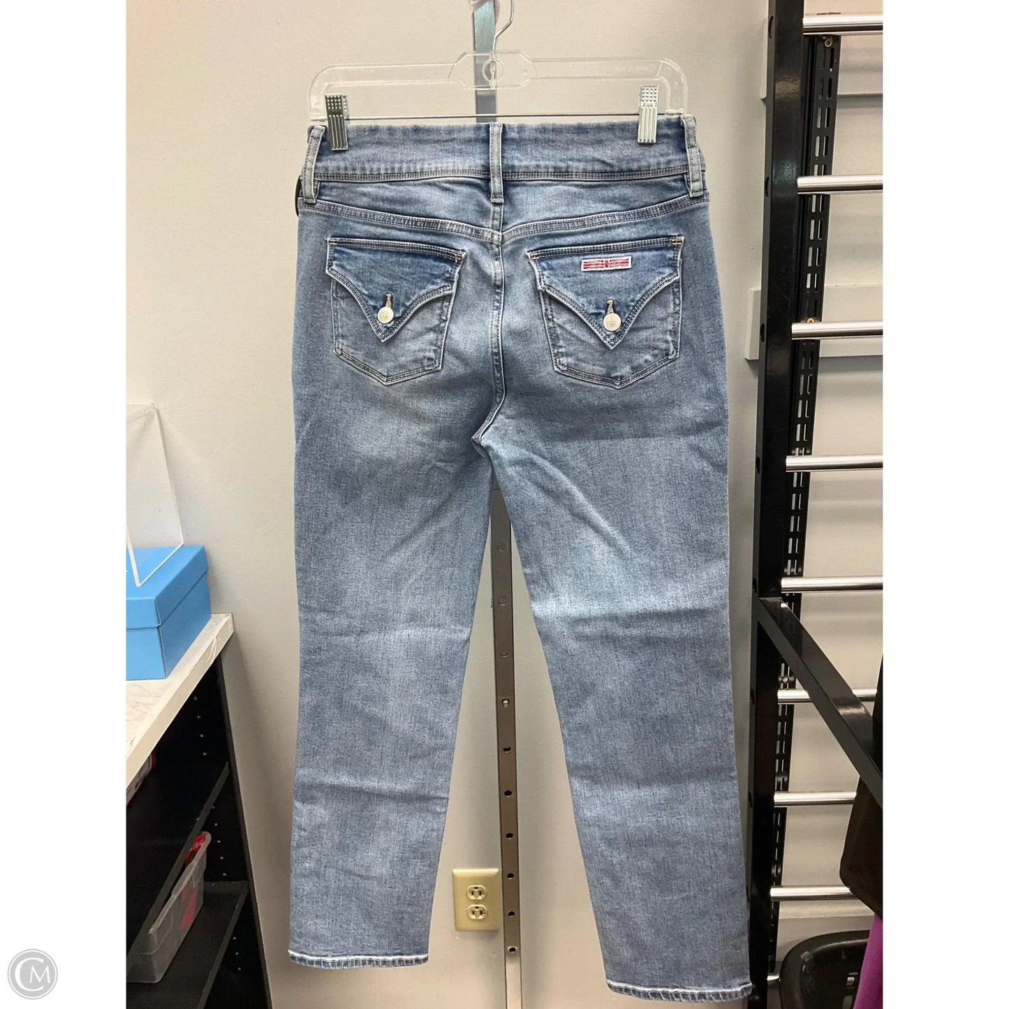 Jeans Straight By Hudson In Blue Denim, Size: 4