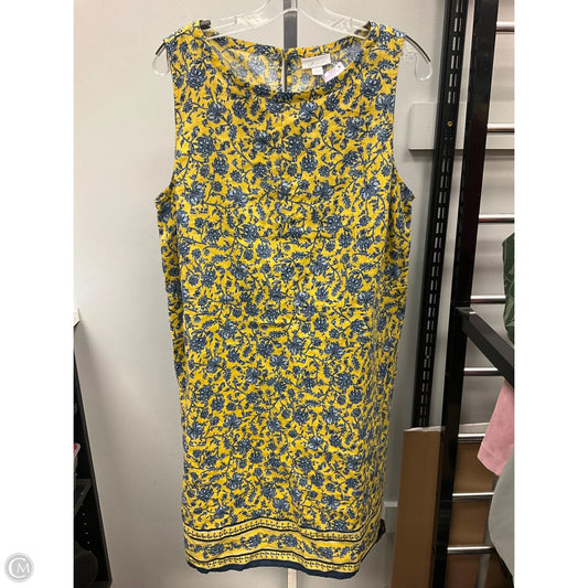 Dress Casual Short By J. Jill In Blue & Yellow, Size: L