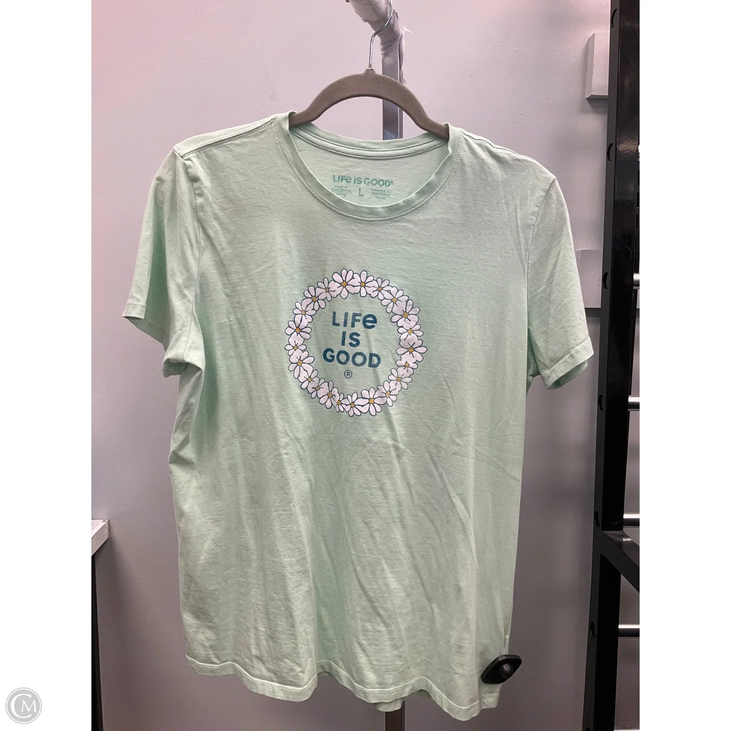 Top Short Sleeve Basic By Life Is Good In Green, Size: L