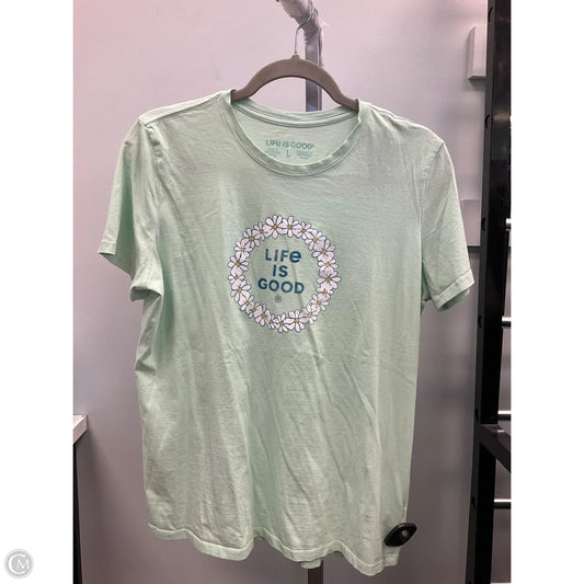 Top Short Sleeve Basic By Life Is Good In Green, Size: L