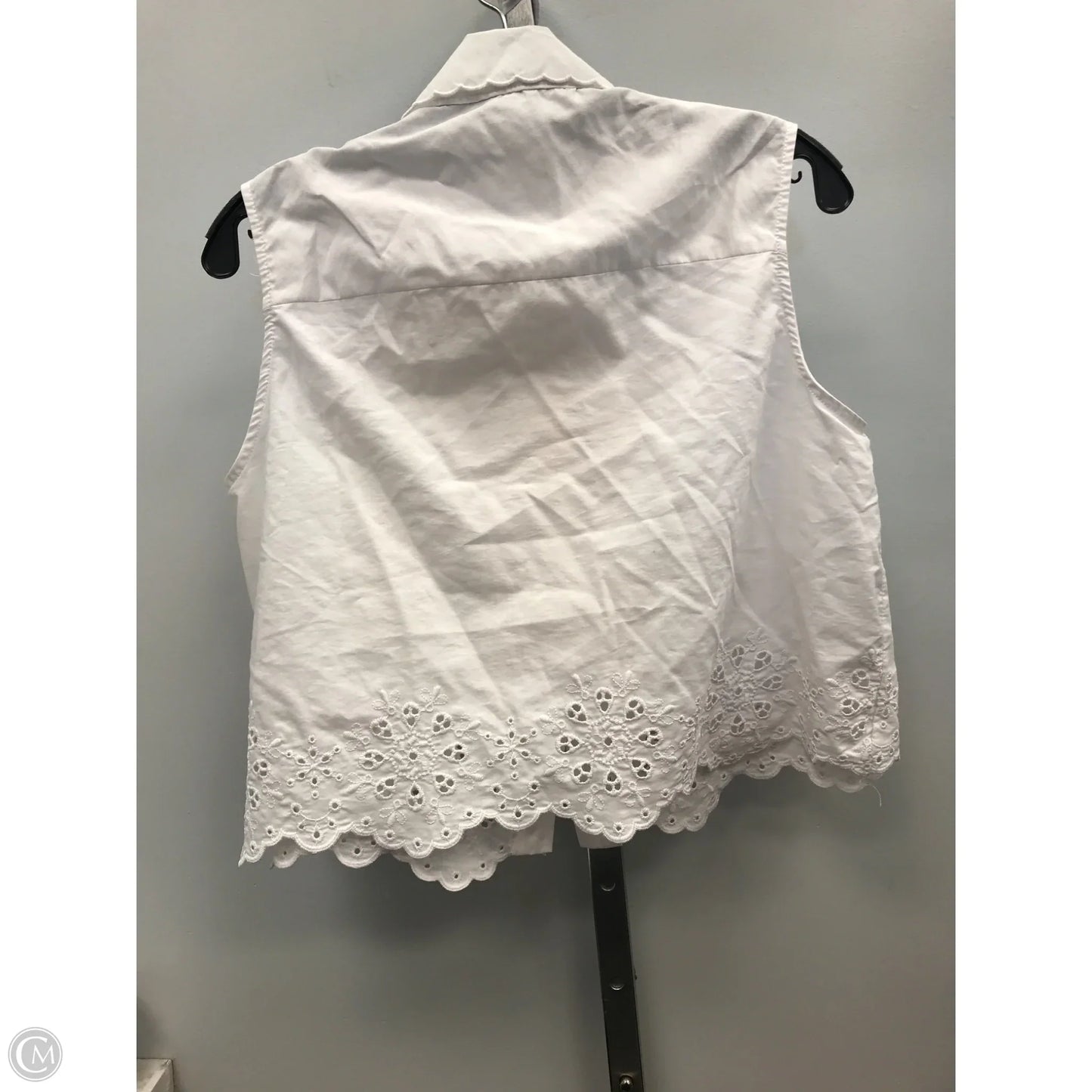 Top Sleeveless By Zara In White, Size: L