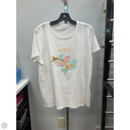 Top Short Sleeve Basic By J. Crew In White, Size: L