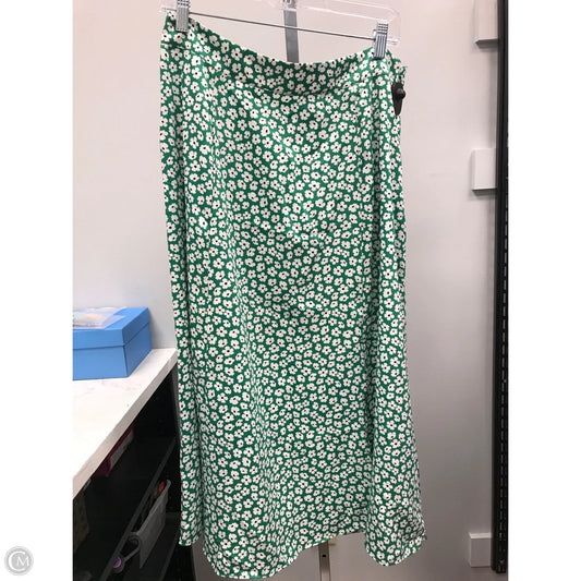 Skirt Midi By Loft In Floral Print, Size: 12