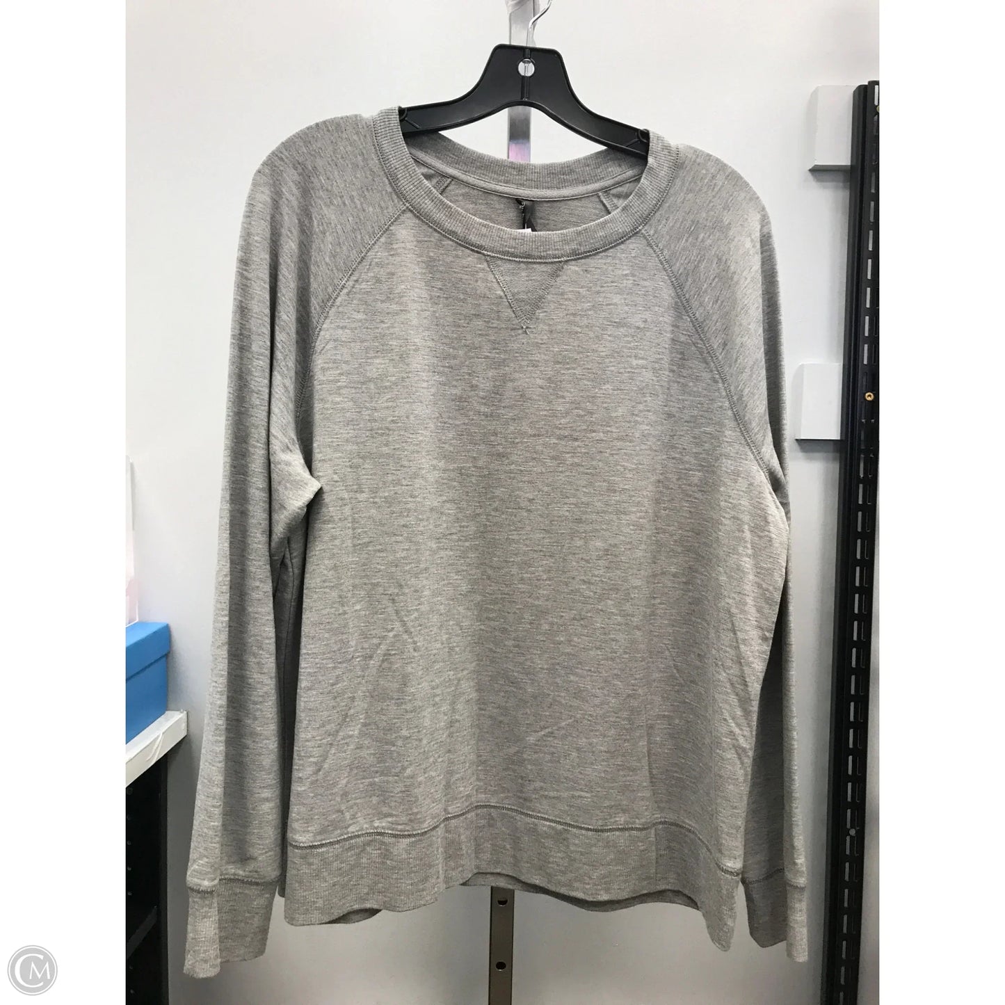Top Long Sleeve By Clothes Mentor In Grey, Size: L