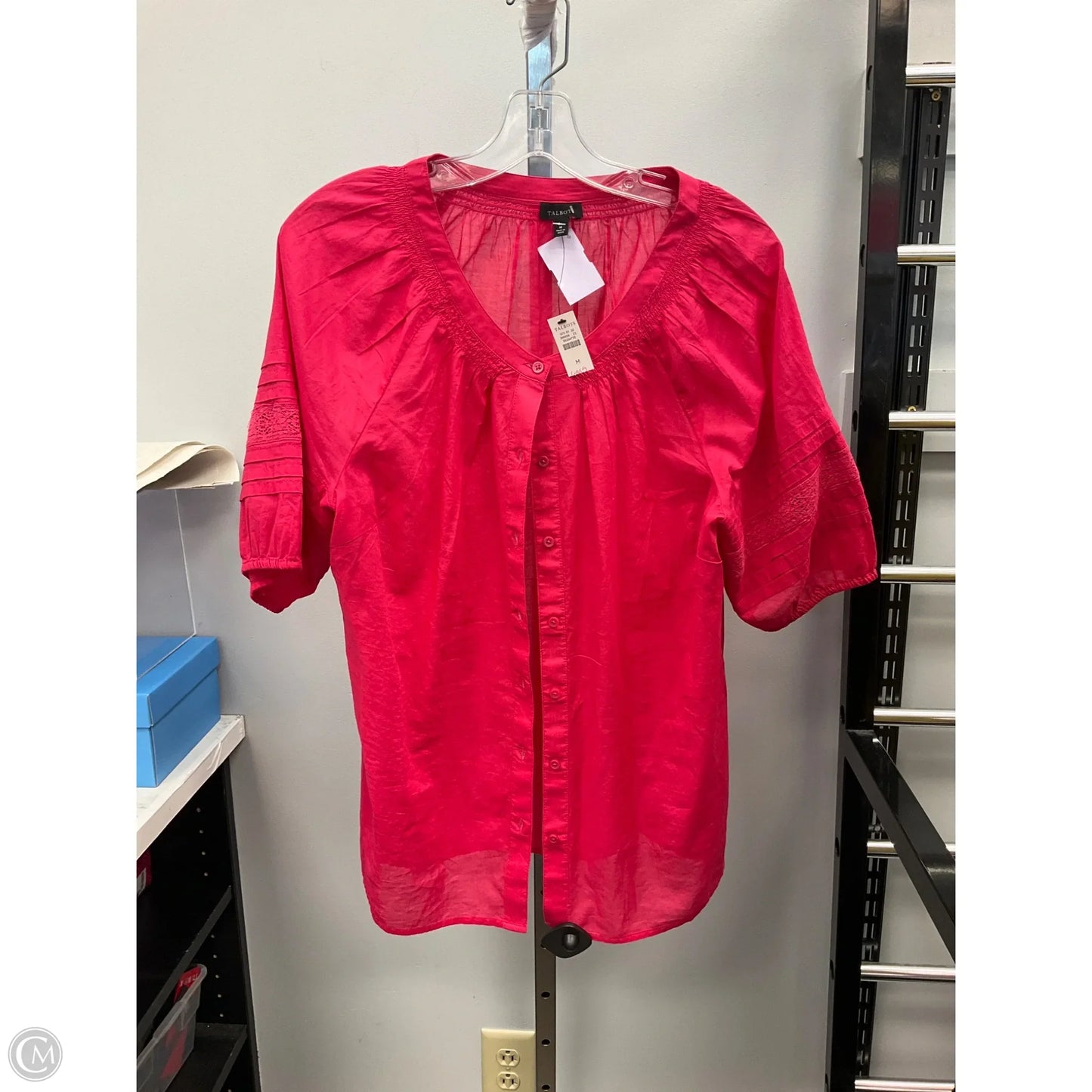 Top Short Sleeve By Talbots In Pink, Size: M