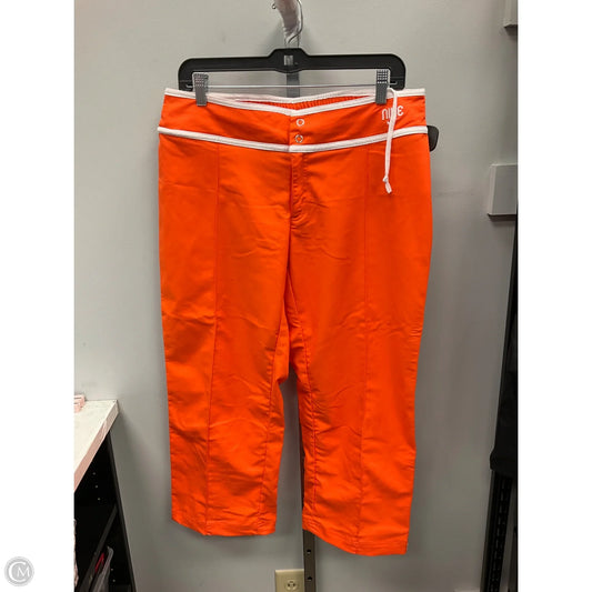 Athletic Pants By Nike Apparel In Orange, Size: M
