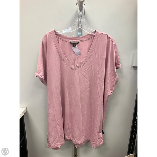 Top Short Sleeve Basic By Banana Republic In Pink, Size: Xxl