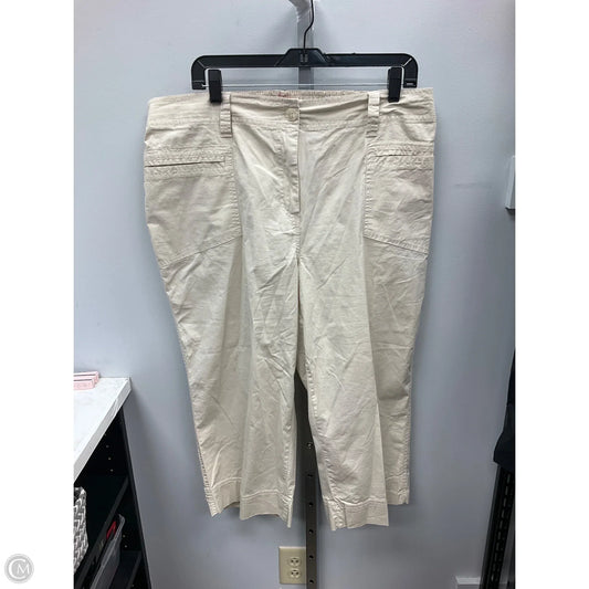 Capris By Coral Bay In Cream, Size: 1x