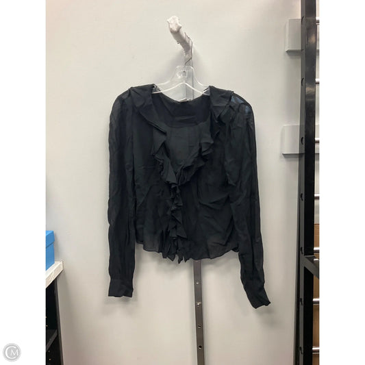 Top Long Sleeve By Cache In Black, Size: 8