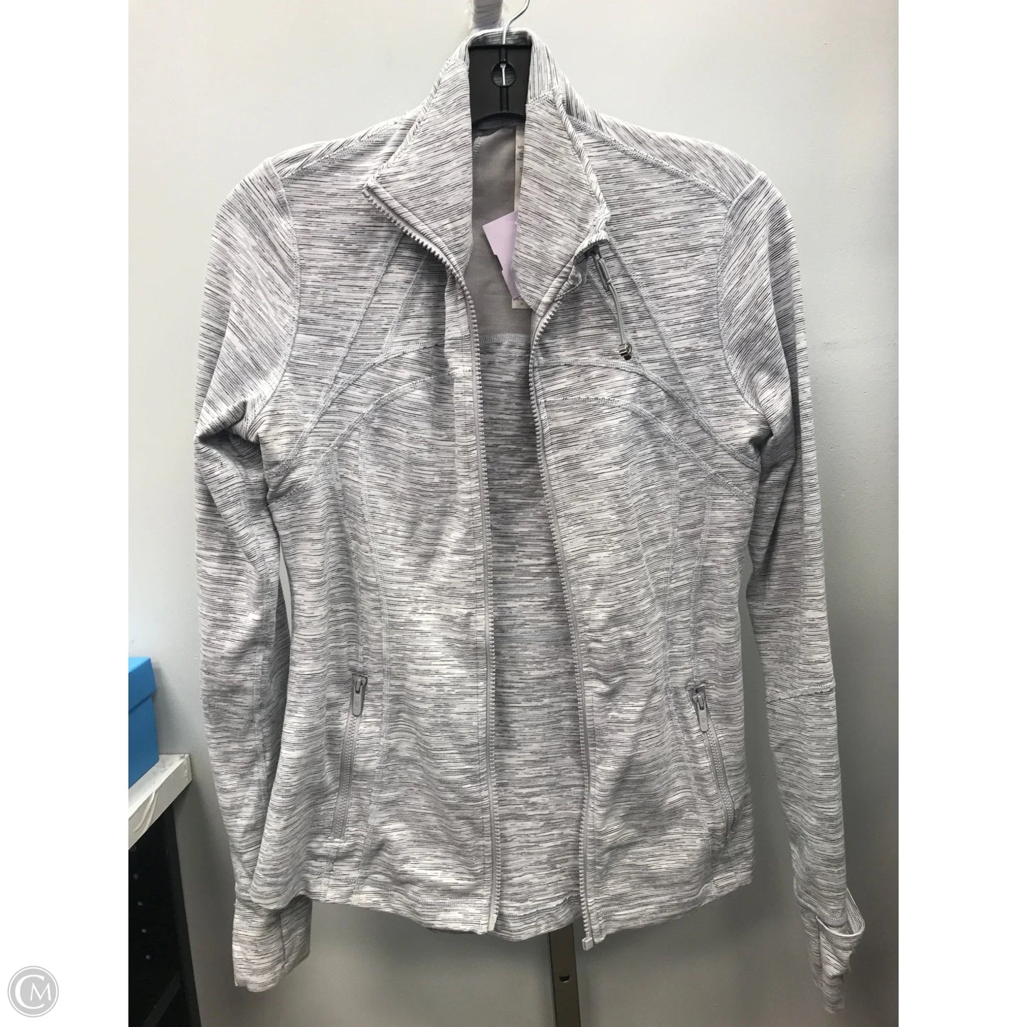 Athletic Jacket By Lululemon In Grey, Size: 8