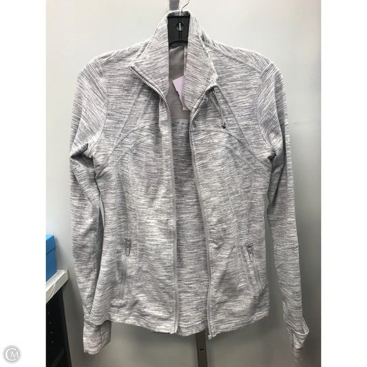 Athletic Jacket By Lululemon In Grey, Size: 8