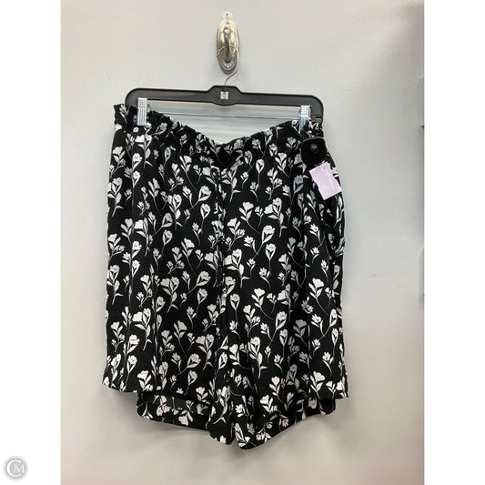 Shorts By Simply Vera In Black & White, Size: Xl