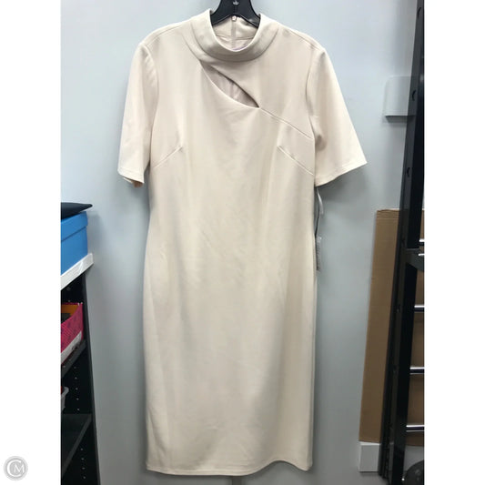 Dress Work By Maggy London In Cream, Size: 14