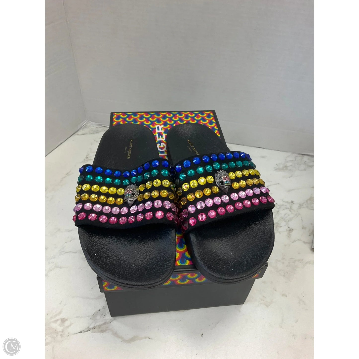 Sandals Sport By Kurt Geiger London In Rainbow Print, Size: 5