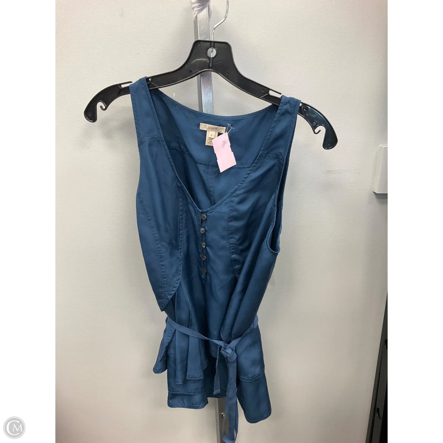 Top Sleeveless By J. Crew In Blue, Size: 6