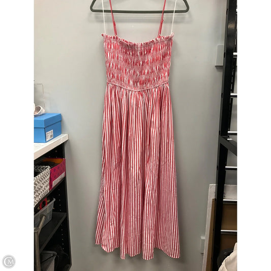 Dress Casual Midi By Promesa In Striped Pattern, Size: M