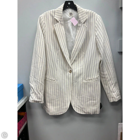 Blazer By Anne Klein In Striped Pattern, Size: L