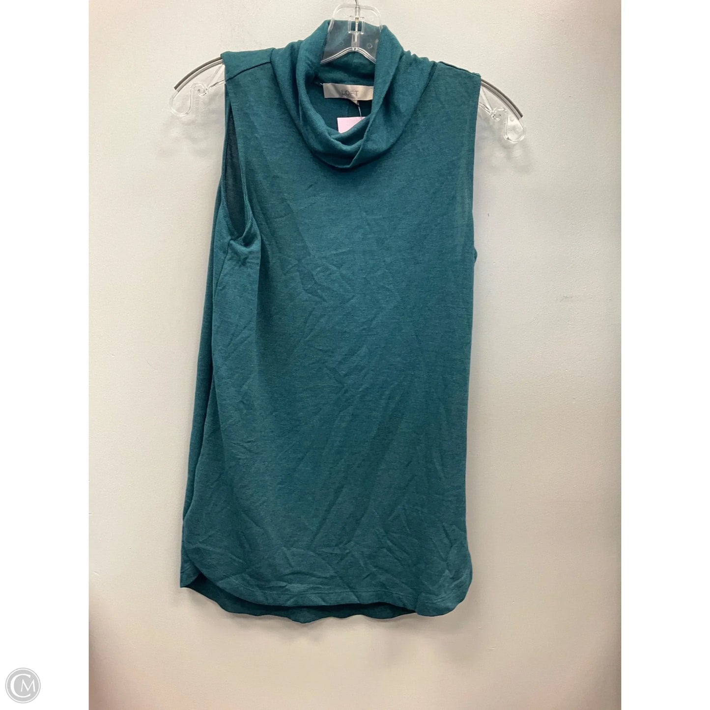 Top Sleeveless By Loft In Teal, Size: Xs