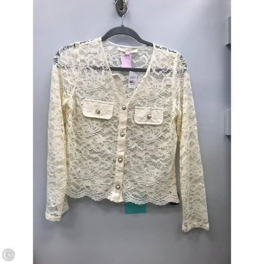Top Long Sleeve By Loft In Cream, Size: S