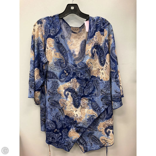 Top Short Sleeve By Mkm Designs In Paisley Print, Size: 1x