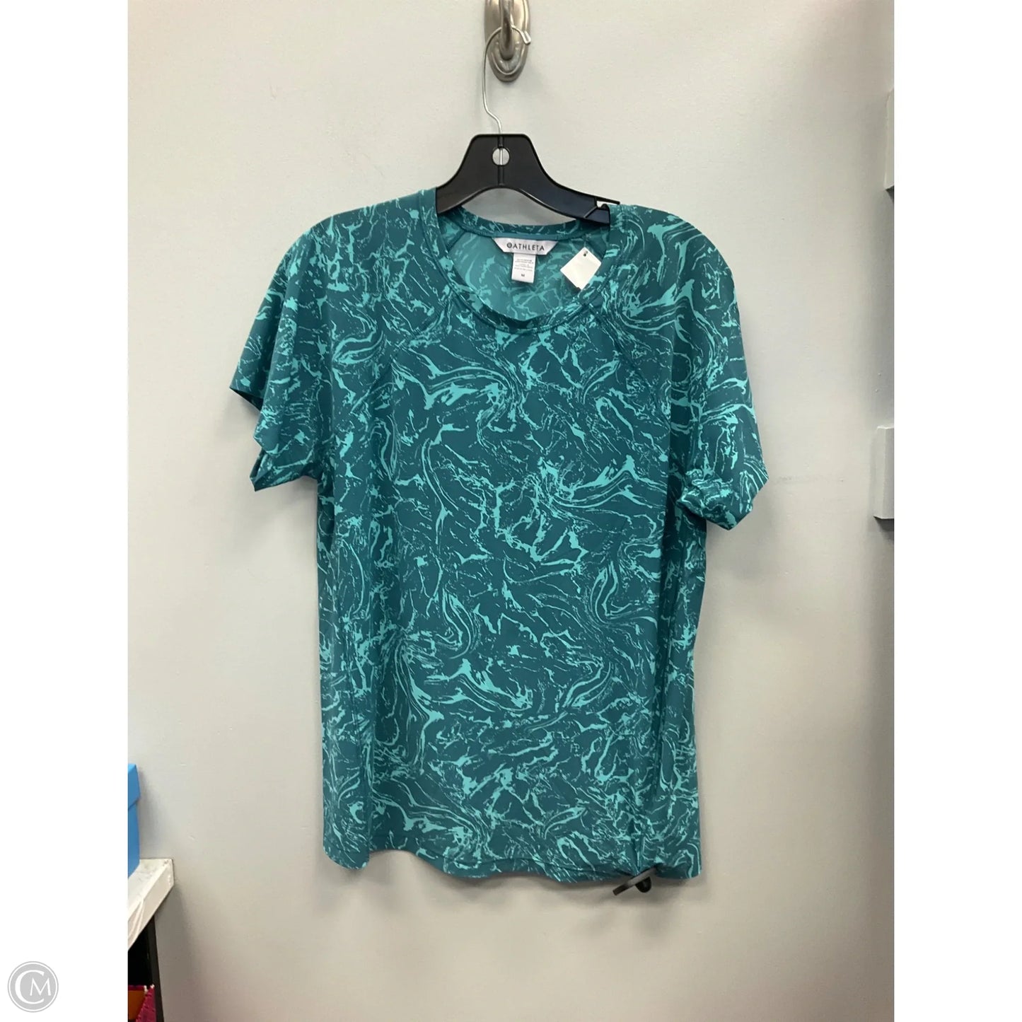 Athletic Top Short Sleeve By Athleta In Blue, Size: M