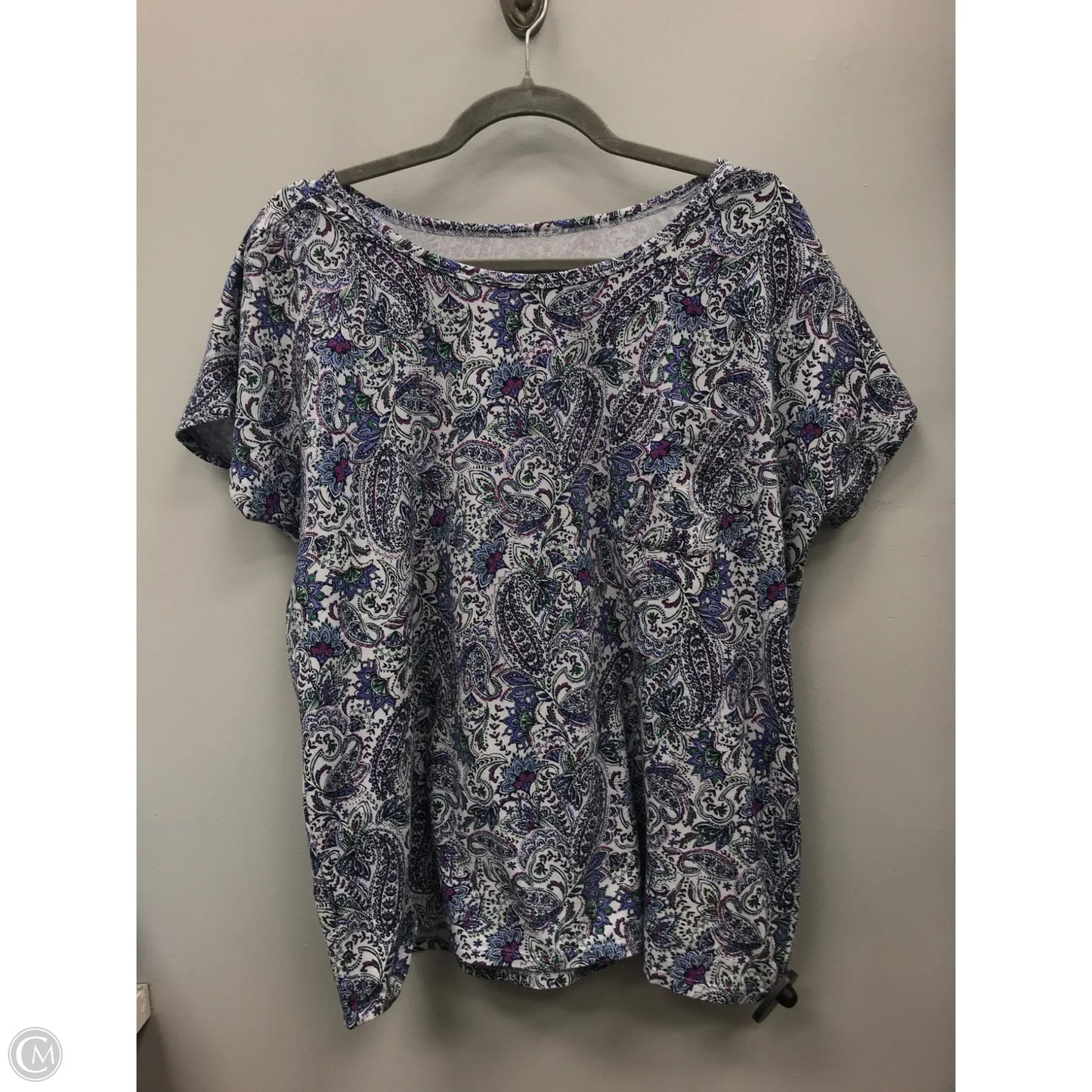Top Short Sleeve By J. Jill In Paisley Print, Size: M