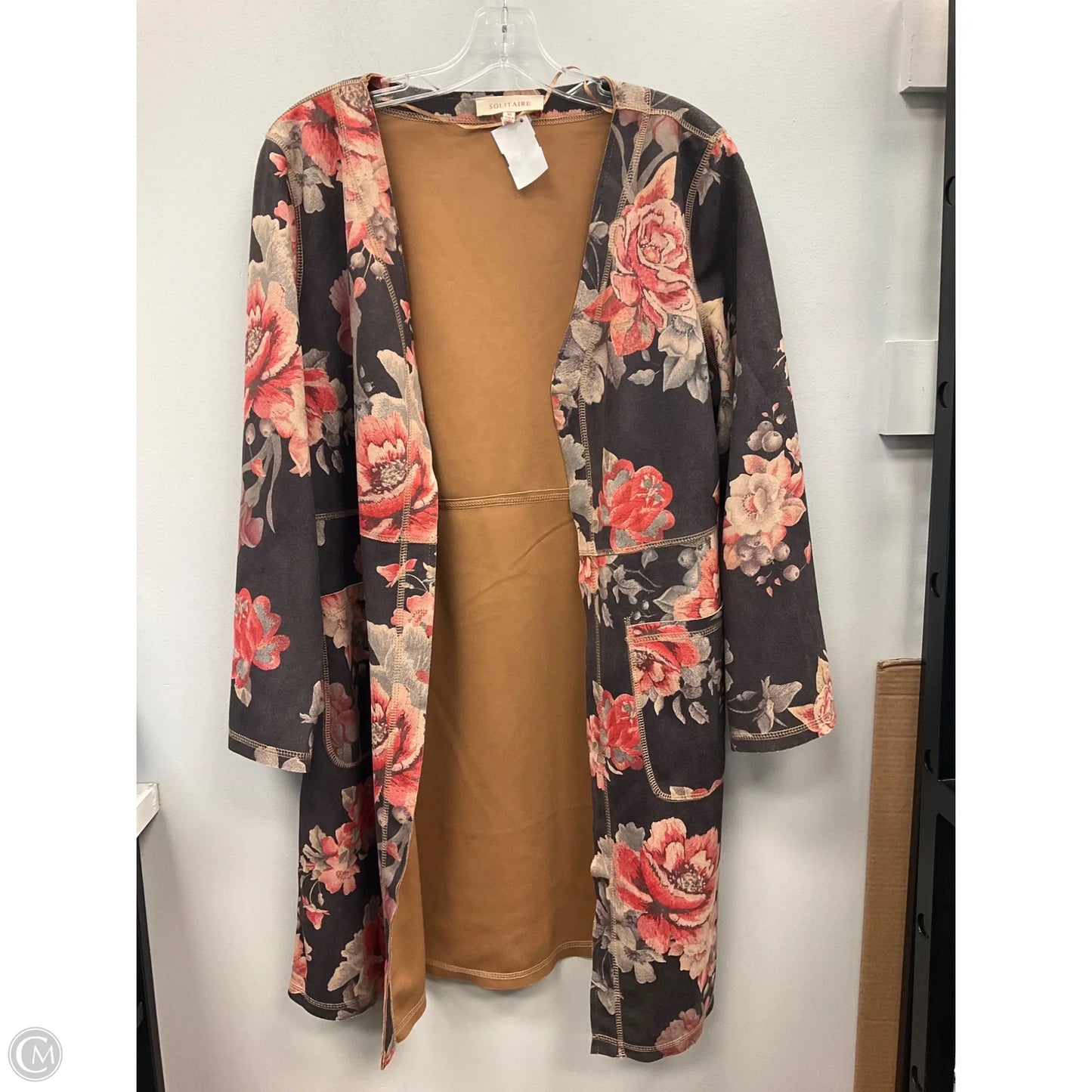 Cardigan By Solitaire In Floral Print, Size: M