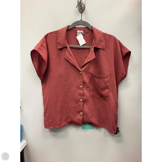 Top Short Sleeve By Paper Crane In Mauve, Size: M