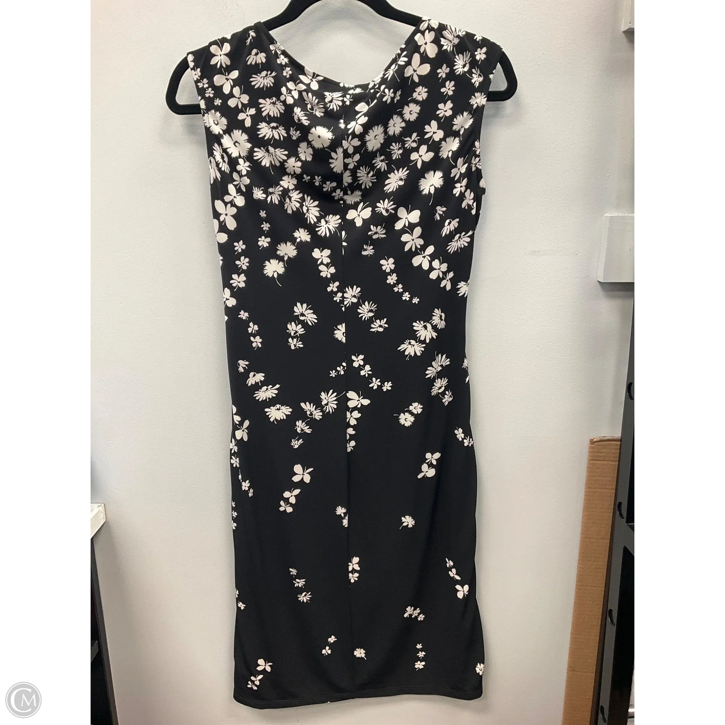 Dress Casual Midi By Chaps In Black & White, Size: M