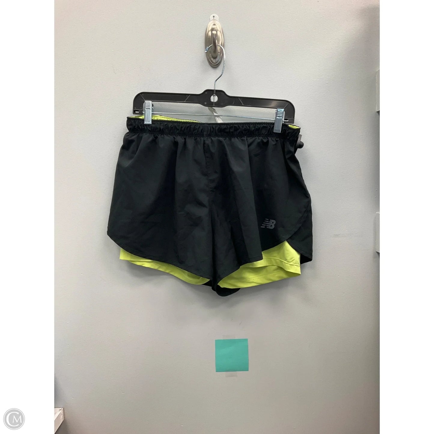 Athletic Shorts By New Balance In Black & Green, Size: L