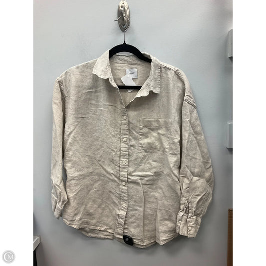 Top Long Sleeve By Cmc In Cream, Size: S