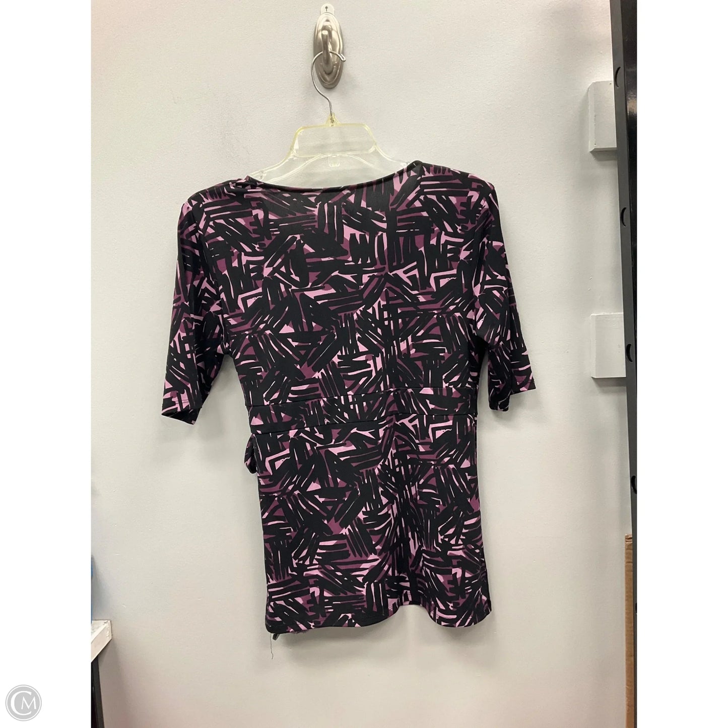 Top Short Sleeve By Merona In Black & Purple, Size: M