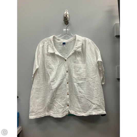 Top Short Sleeve By Old Navy In White, Size: Xl