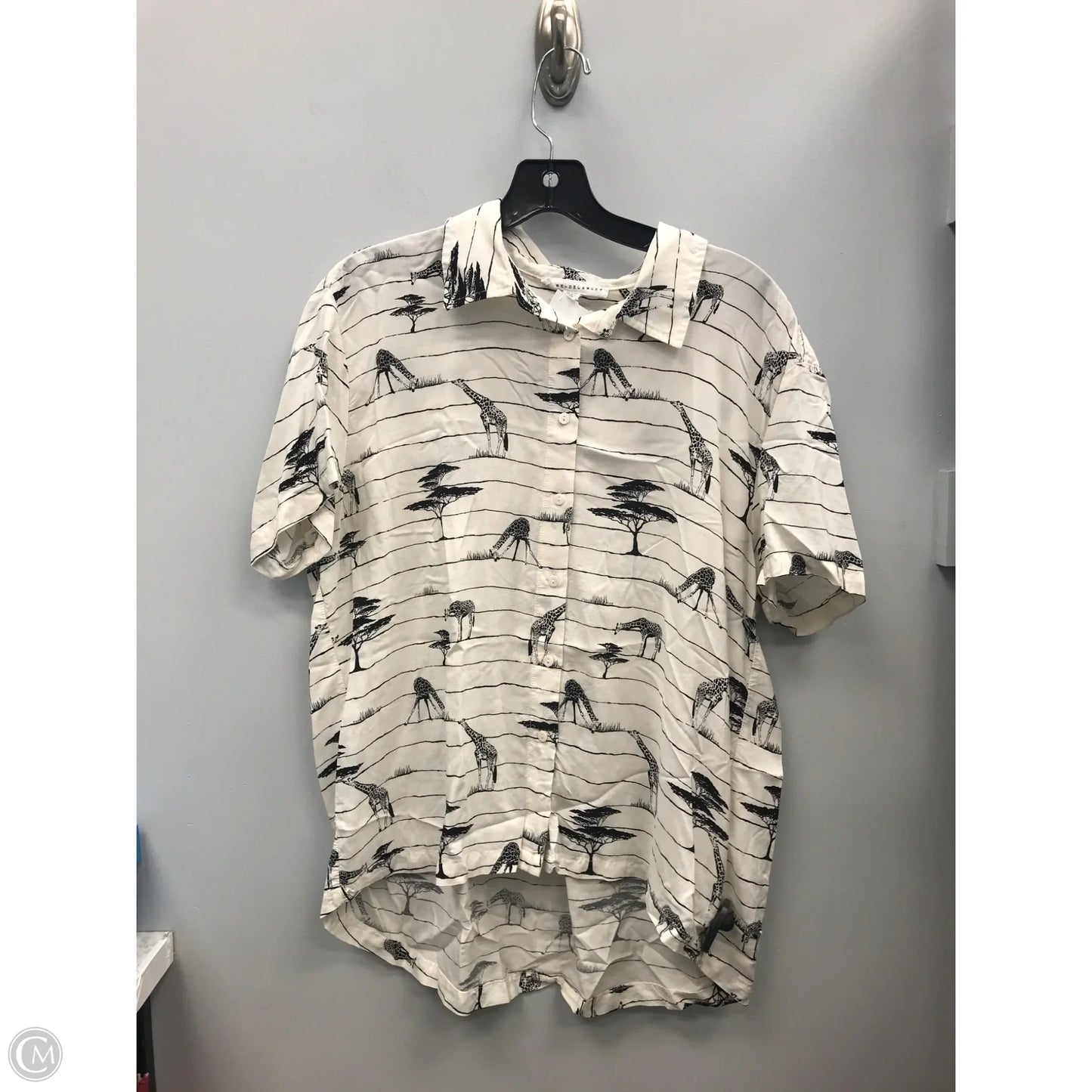 Top Short Sleeve By Jane And Delancey In Black & Cream, Size: Xl