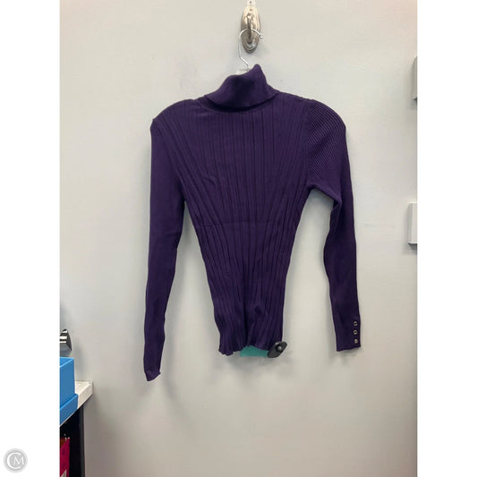 Top Long Sleeve By White House Black Market In Purple, Size: S