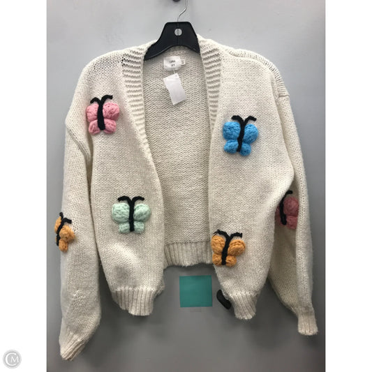 Sweater Cardigan By Clothes Mentor In Cream, Size: Xs