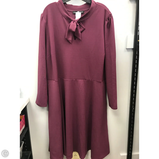 Dress Casual Midi By Ashley Stewart In Purple, Size: 3x