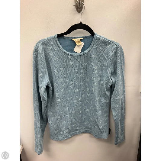 Top Long Sleeve By Woolrich In Blue, Size: M