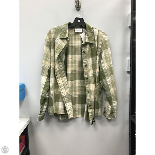 Top Long Sleeve By Alfred Dunner In Plaid Pattern, Size: 14