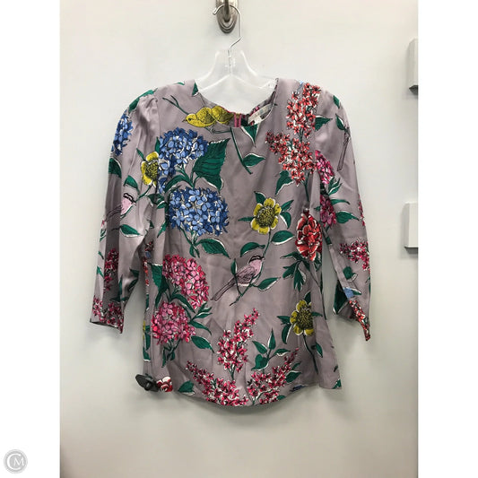 Top 3/4 Sleeve By Boden In Floral Print, Size: 6