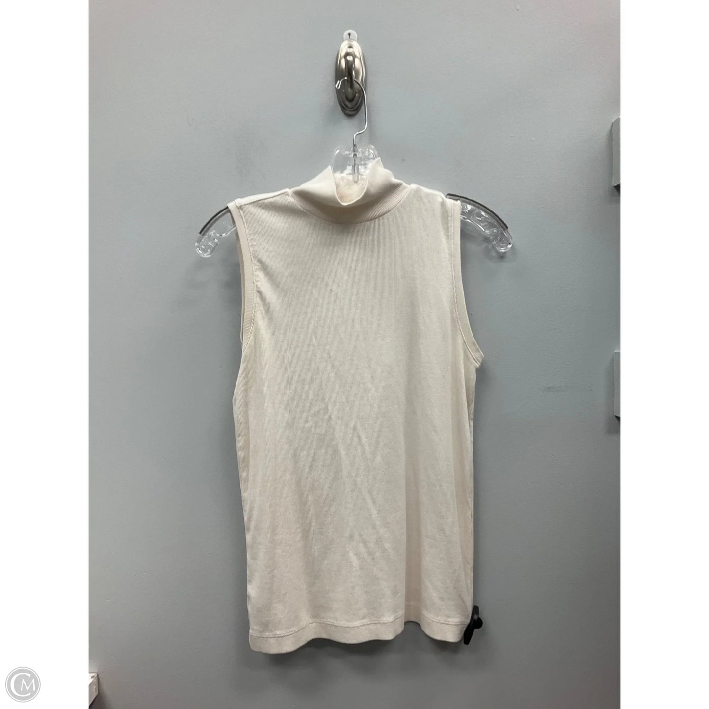 Top Sleeveless By Loft In Cream, Size: M