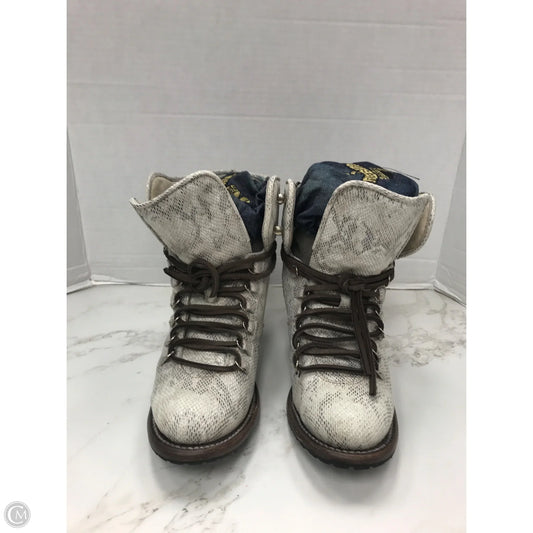 Boots Ankle Heels By Freebird In Snakeskin Print, Size: 9